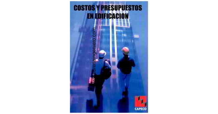 costos y presupuestos en edificación -capeco