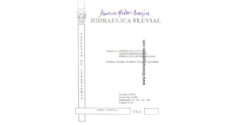 hidraulica-fluvial-isabel-florez-julian-aguirre