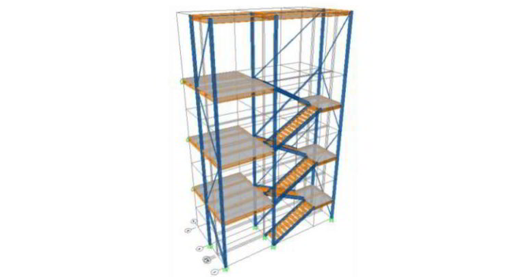 diseño estructural de escalera metalica