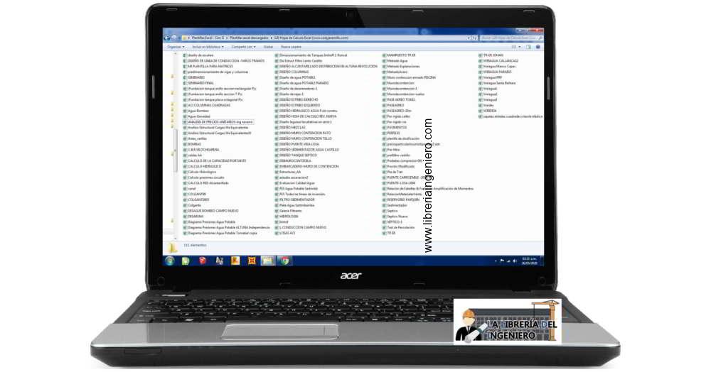 +100 plantillas excel ingenieria civil