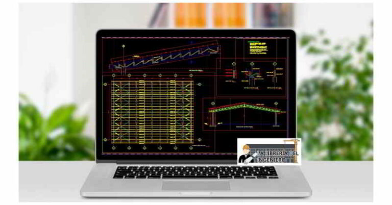 plano autocad cubierta metalica