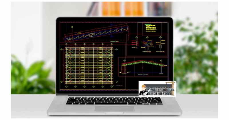 plano autocad cubierta metalica