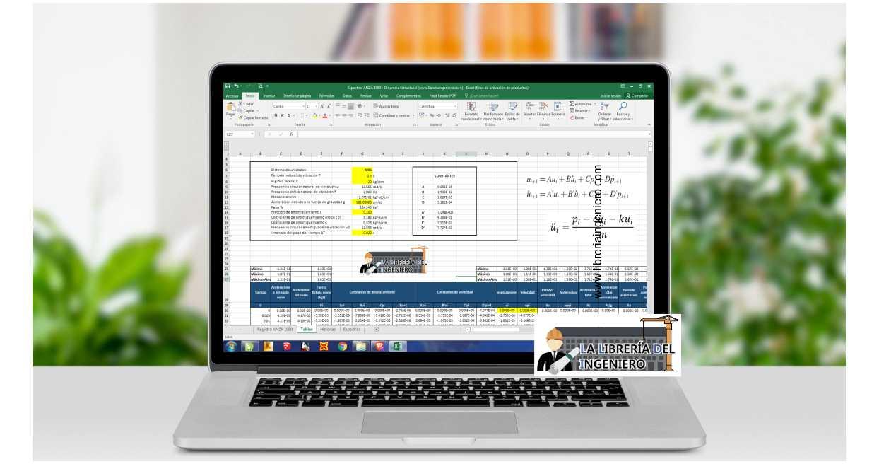 excel espectro de respuesta sismica