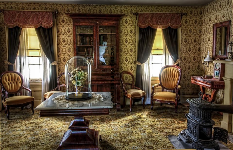 muebles en salon de lujo