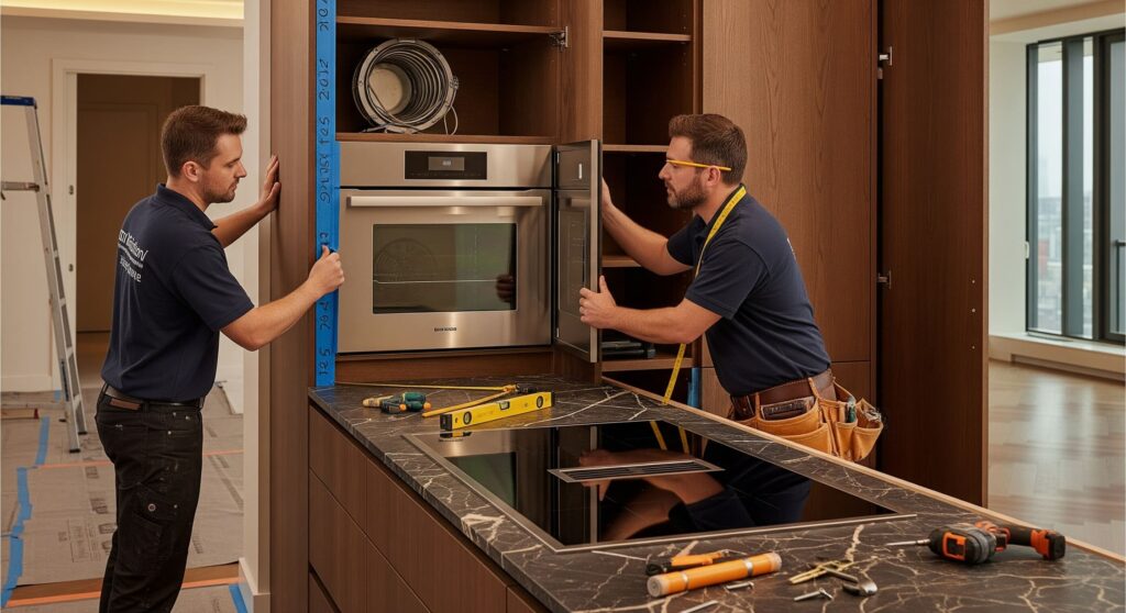 instalación de cocina empotrada en proyecto residencial