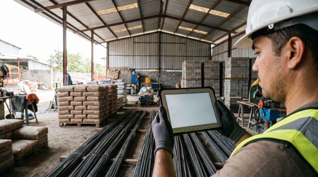 Control digital de almacén de obra y consumo de materiales por frente de trabajo