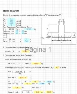 Calculo de zapatas