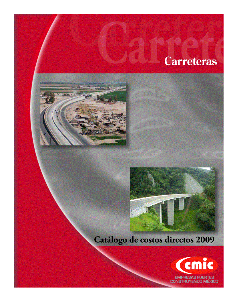 Catalogo de costos directos en carreteras.